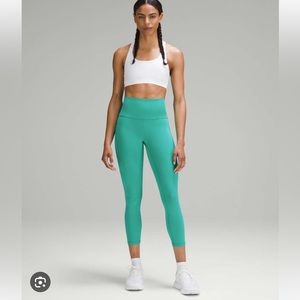 lululemon wunder train HR crop 23” kelly green